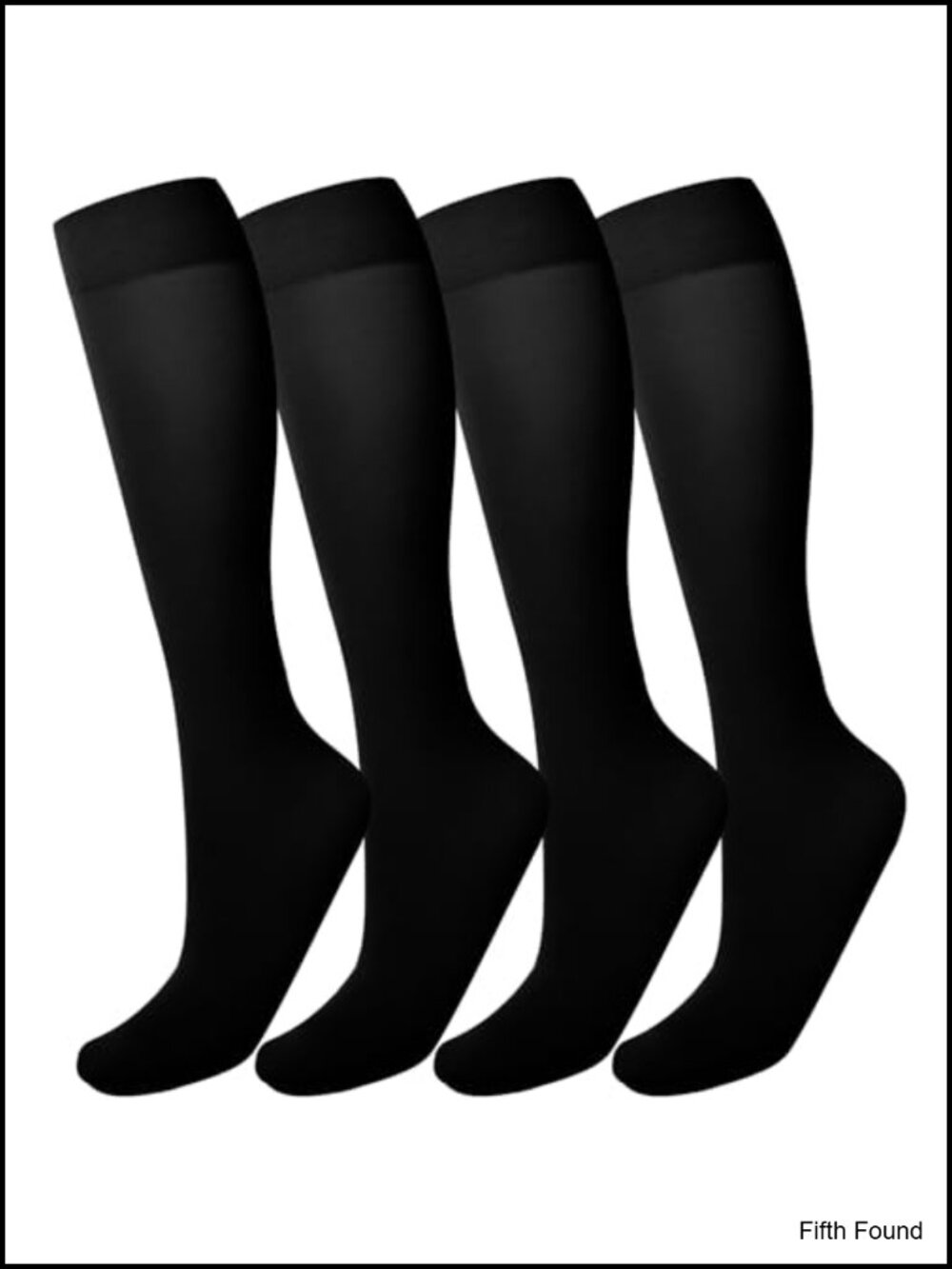 MANZI Women's Knee High Socks 40 Denier Nylon Semi Opaque Trouser Socks 4 Pairs